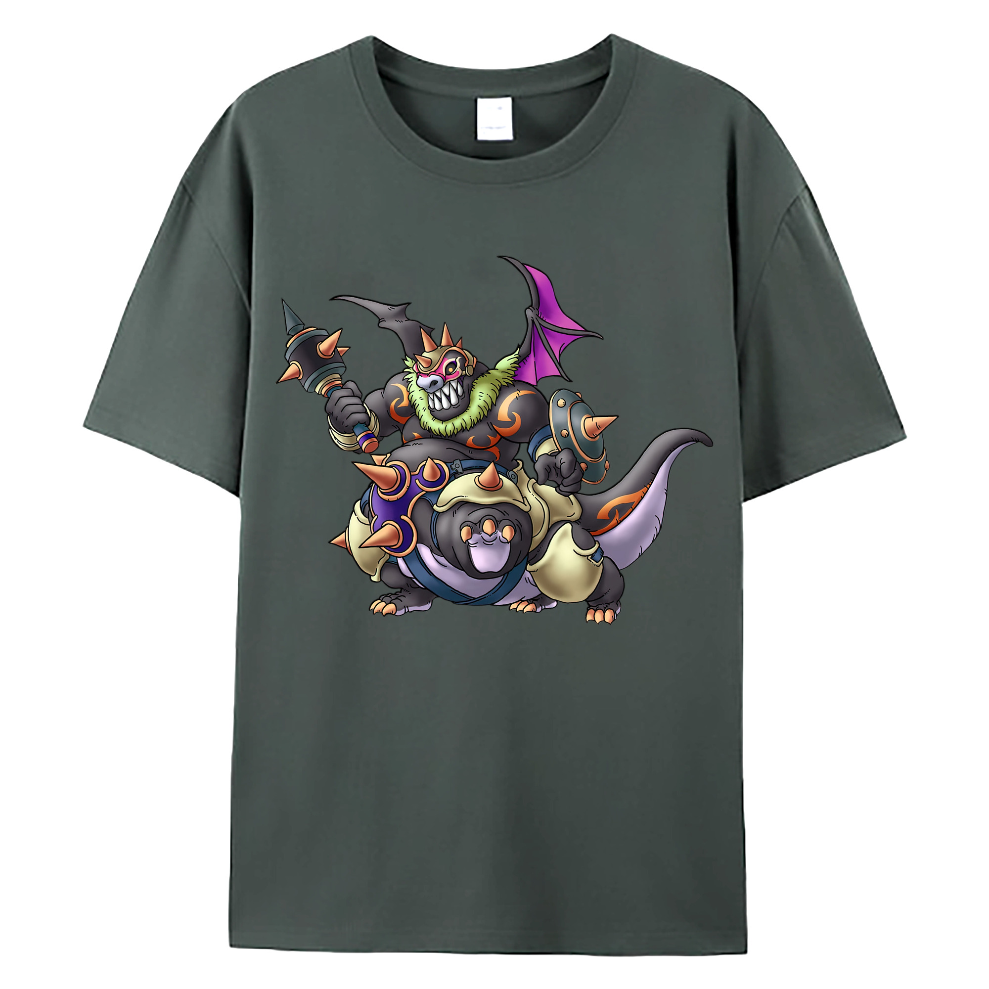 （画像用） ドラゴンクエスト Doragon Kuesuto Dragon Quest 綿100％ メンズ半袖Tシャツ｜肌触りやわらか＆通気性